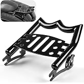 SANYUMOTO Detachable Luggage Rack Crown Fit for Harley Touring 2009-2026 | Black for Street Glide Electra Road Glide Road King, Rear Grab Handles Mounting Bracket Kit Crown Luggage Rack Motorcycle