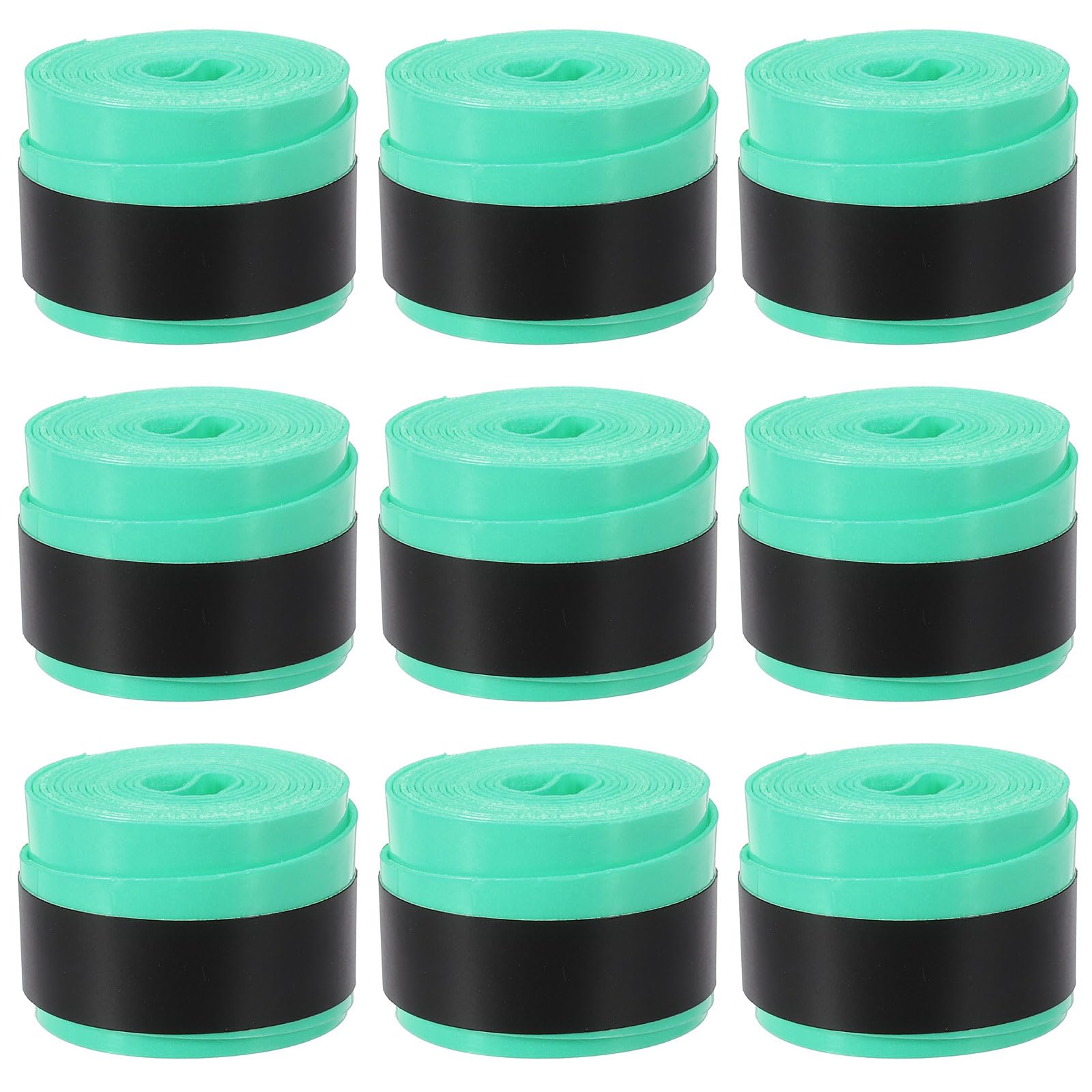 PATIKIL 43.3" Tennis Racket Grip Tape, 9 Pack Overgrip Stretchy Non-Slip Absorb Sweat for Badminton Fishing Rod, Peacock Blue