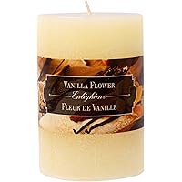 kieragrace Enlighten 3 x 4 Pillar Candle, Vanilla Flower Fragrance, Ivory
