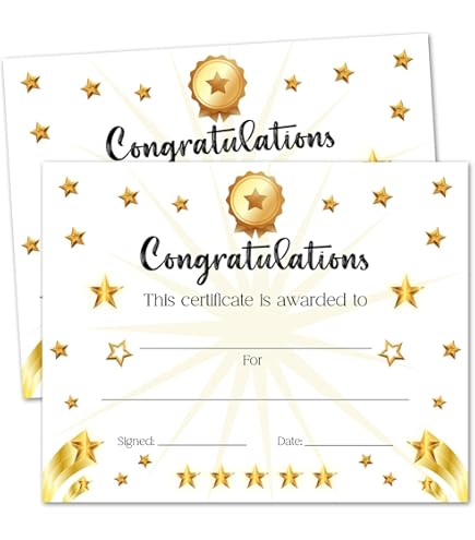 TREND Enterprises Certificati Di Riconoscimento Classici – 30 Pezzi, 21,6x27,9 Cm, Carta Di Qualità, Compatibili Con Stampante - 4
