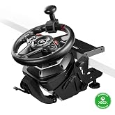 Thrustmaster T128 SimTask Pack - Farming/Trucking Wheel Bundle - XBOX &amp; PC | Force Feedback wheel, T2PM pedal set, Steering Kit 100% Metal mount, Adjustable horizontal position, 900-degree rotation
