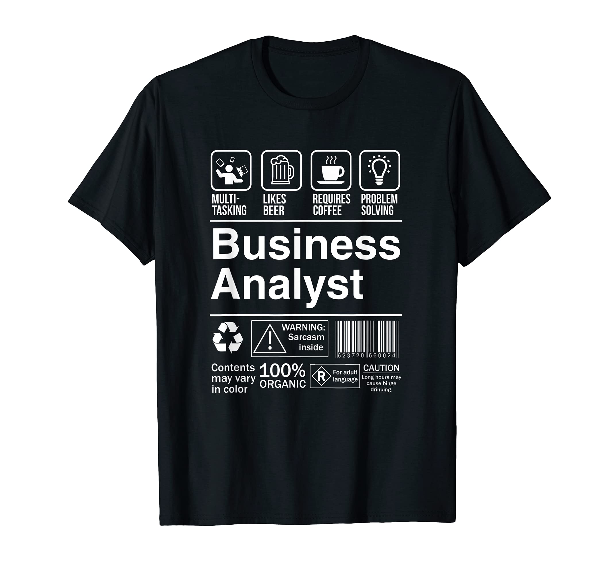 Business Analyst Funny Description Label T-Shirt