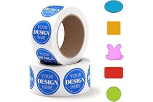 Custom Stickers Business Logo – Personalized Labels, [100-10000] Custom Sticker Roll, Customizable Circle Stickers with Your 