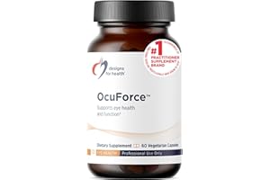 Designs for Health OcuForce - Eye Health Support Supplement - Lutein, Zeaxanthin, Carotenoids, Zinc, Taurine + Vitamins (60 Capsules)