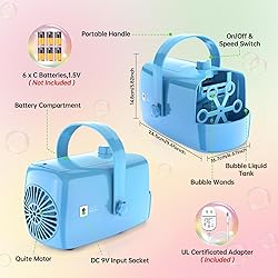 Bubble Machine, Automatic Bubble Blower, 8000+ Big