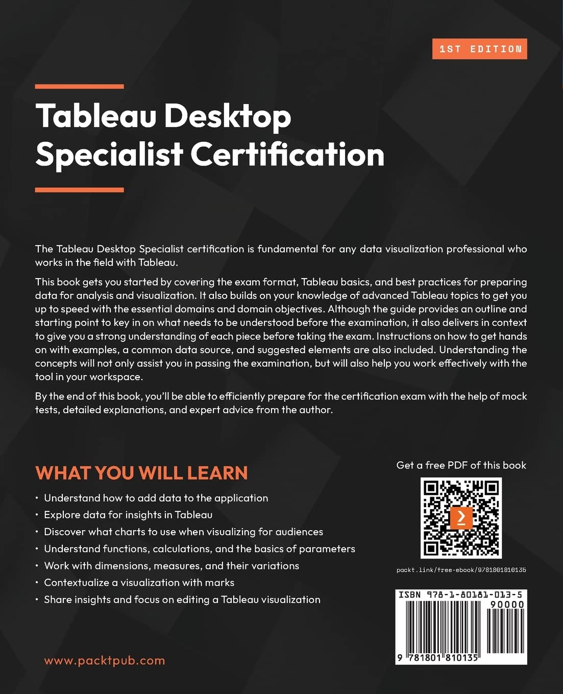 Tableau Desktop Specialist Certification: A prep guide with multiple learning styles to help you gain Tableau Desktop Specialist certification Tableau Desktop Specialist Certification: A prep guide with multiple learning styles to help you gain Tableau Desktop Specialist certification Paperback Kindle Edition