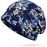 Glamorstar Floral Lace Beanie Hat Chemo Cap Stretch Slouchy Turban Headwear
