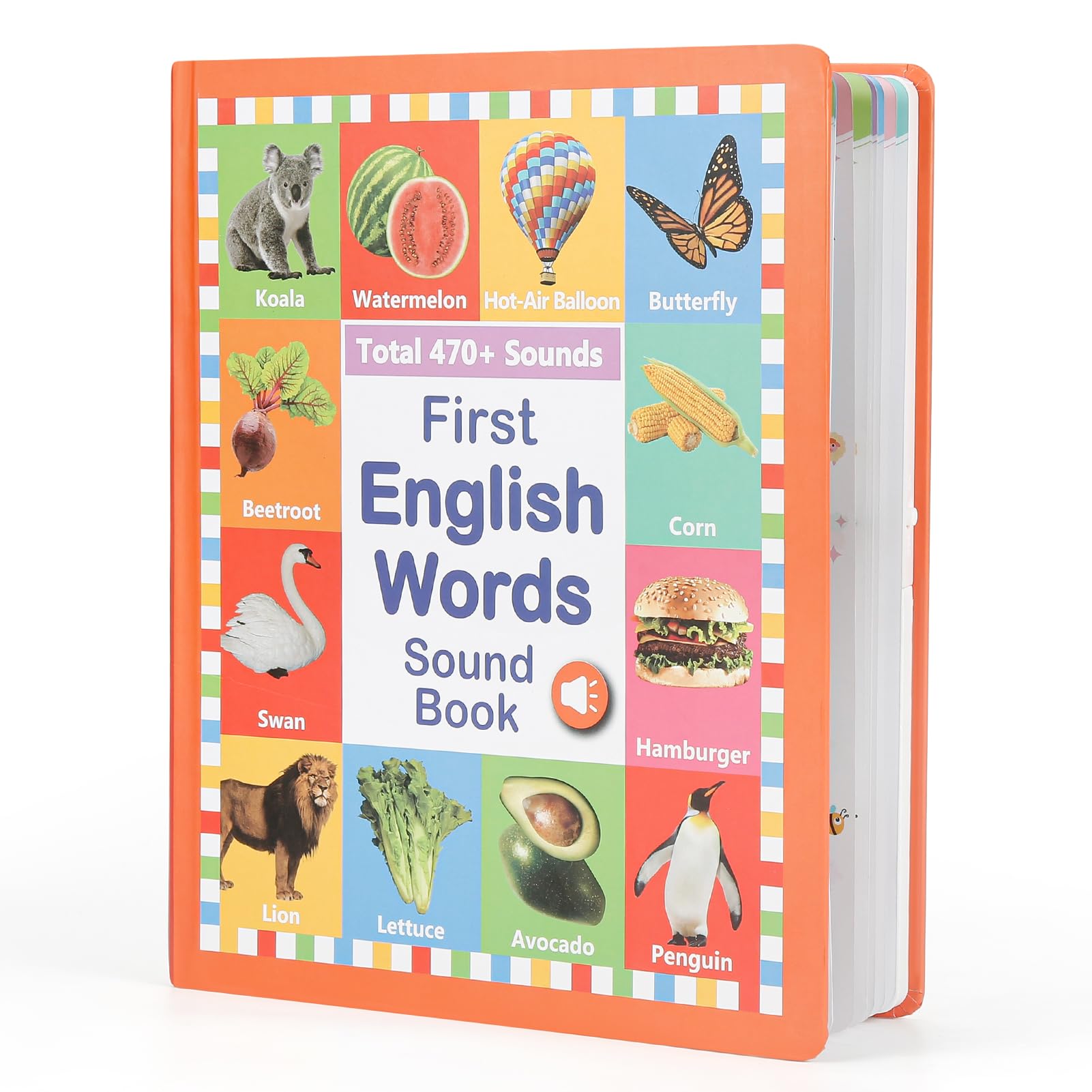 Learning Sound Books for Children's Early Education, 21 Themes 470+ Words, Kids' Electric Educational Toys for 2-6 Year Olds, Interactive Books, First Birthday Gifts for Boys and Girls