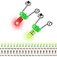 OHOH LED Night Fishing Rod Bite Bait Alarm Light with Twin Bells Ring Fishing Bite Alarm Indicator On Fishing Rod