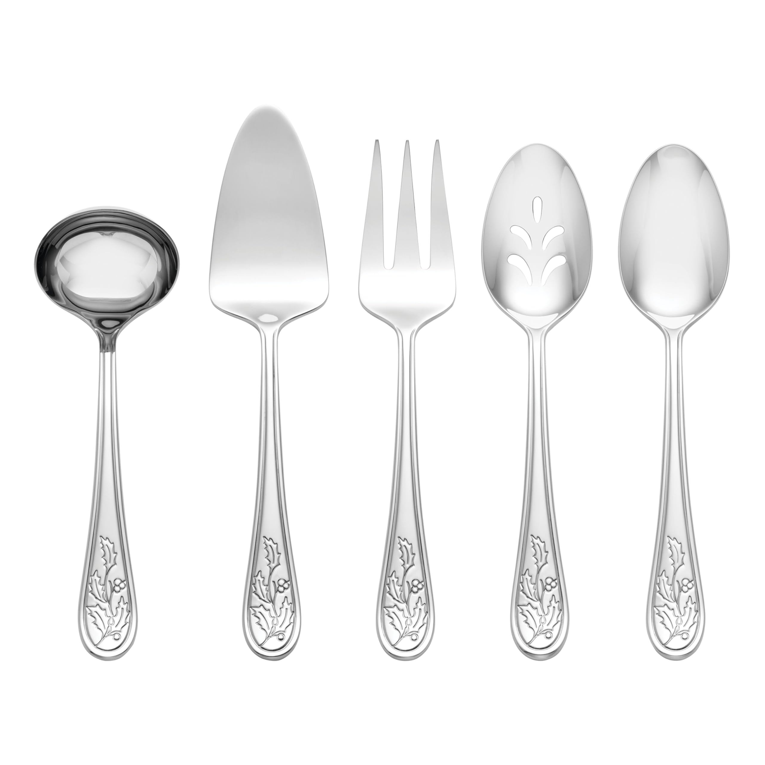 Lenox 897916 Holiday 5-Piece Hostess Set, Christmas Serveware Set, Serving Utensils