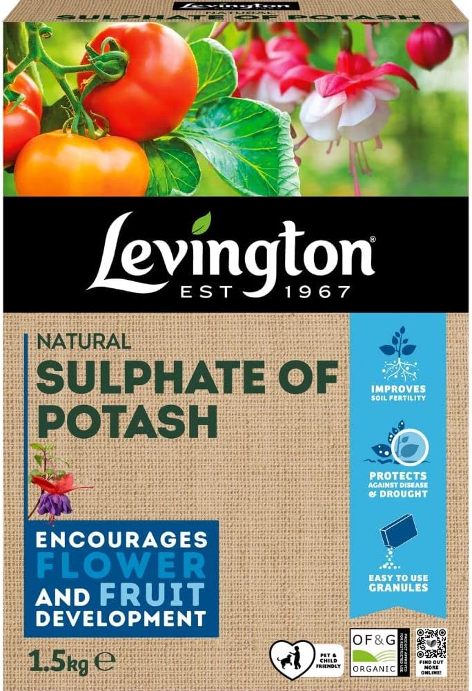 Levington Natural Sulphate of Potash for Flower & Fruit Development 1.5kg