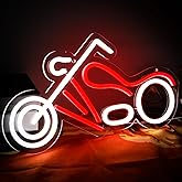 Motorcycle Neon Sign for Man Cave Dimmable Motor LED Light up Sign for Wall or Garage Decor Neon light for Auto Room Repair Shop Workshop Birthday Gift,Size16.1 * 8.6inch(ZYLD076)