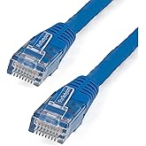 StarTech.com 6ft CAT6 Ethernet Cable - Blue CAT 6 Gigabit Ethernet Wire -650MHz 100W PoE++ RJ45 UTP Molded Category 6 Network