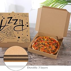 15 Pcs Pizza Boxes, 7.3 x 7.3 x 1.6" Kraft
