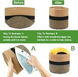 tenn well 20cm Cotton Plant Pot with Liner Indoor Planter Woven Storage Basket view 6