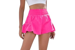 BMJL Womens High Waisted Shorts Athletic Running Shorts Workout Gym Quick Dry Flowy Shorts with Pockets