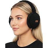 Funky Junque Women’s Winter Earmuffs - Sherpa & Suede