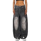 Aelfric Eden Wrinkle Loose Barrel Jeans Vintage Casual Denim Pants Comfy Soft Wide Leg Streetwear 2025 Trendy Bottom