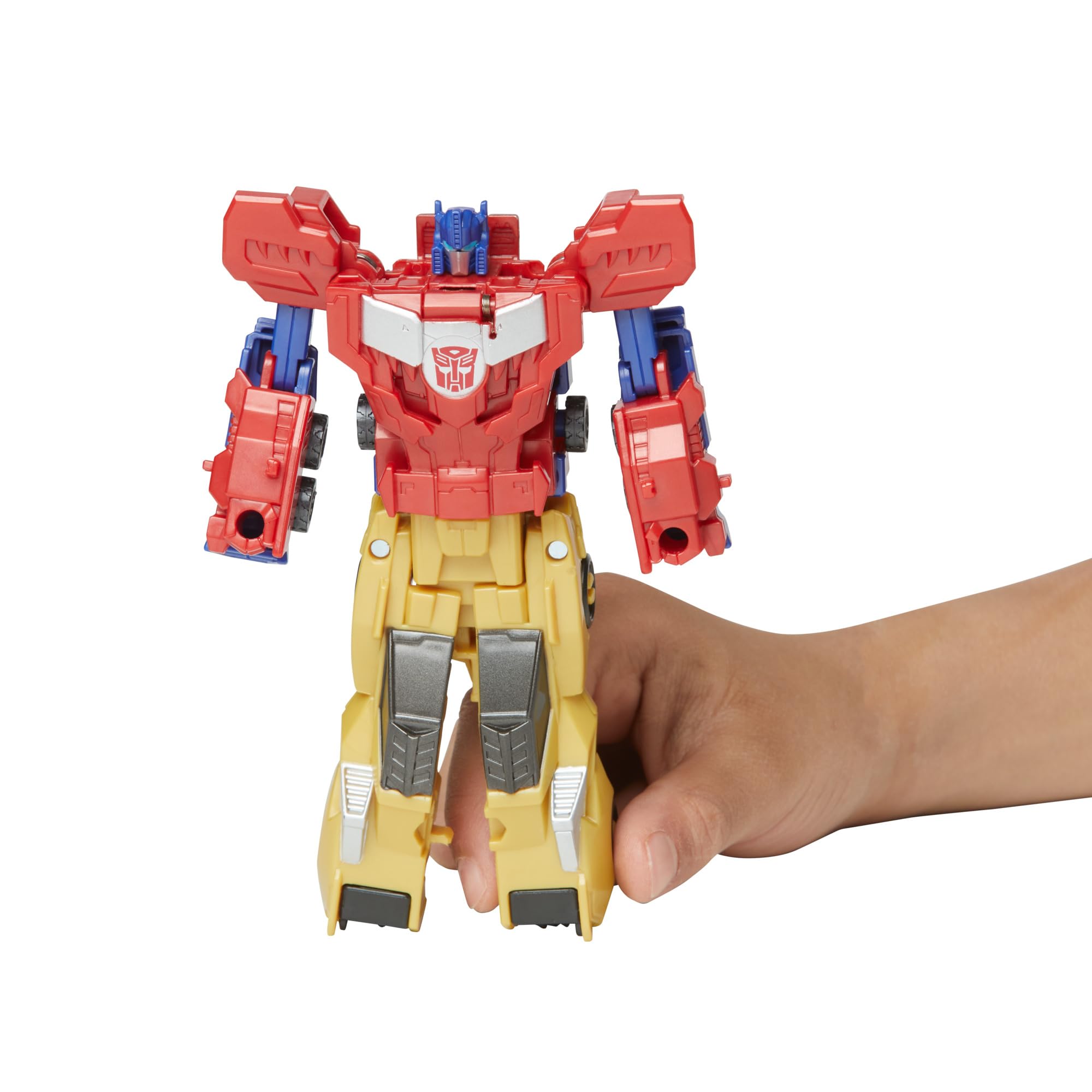 Transformers Crash & Combine Heroes, 3.75-Inch Converting Bumblebee and Optimus Prime Action Figures, Robot Toys for Kids 6 and Up (Amazon Exclusive)