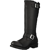 RIDETECS 16" Motorcycle Men’s Side Boot Zipper Oiled Leather Boots