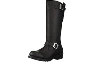 RIDETECS 16" Motorcycle Men’s Side Boot Zipper Oiled Leather Boots