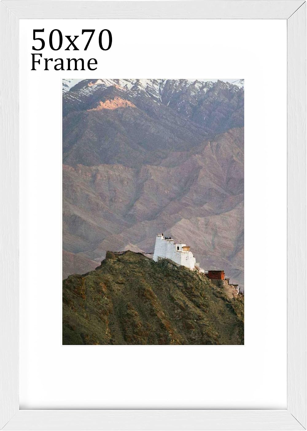 RUN HELIX 50x70cm Wood Frame with Plexiglass White