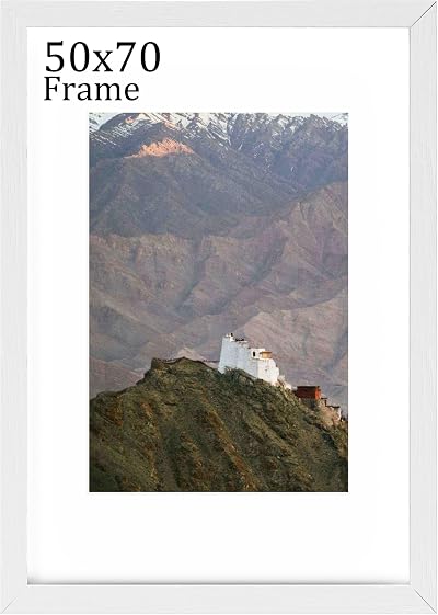 RUN HELIX 50x70cm Wood Frame with Plexiglass White