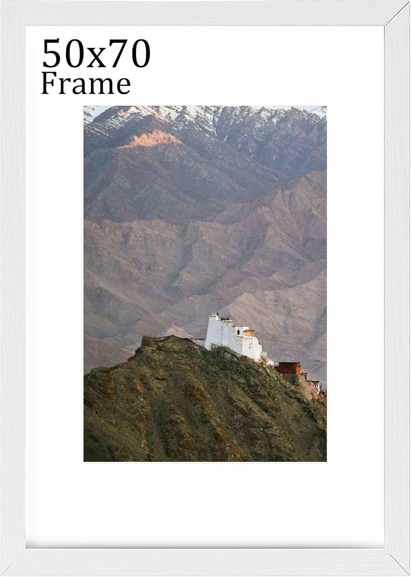 RUN HELIX 50x70cm Wood Frame with Plexiglass White