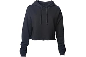 Global Blank Women's Crop Hoodie Long Sleeve Crop Top Sweatshirt with Hood for Women