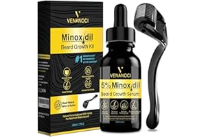 VENANOCI ㅤ 5% Minoxidil for Men Beard Growth Kit: Venanoci Hair Regrowth Oil with Biotin & Rosemary – Thicker, Fuller Beard & Hair – Stop Hair Loss & Thinning – Hair Growth Serum Treatment
