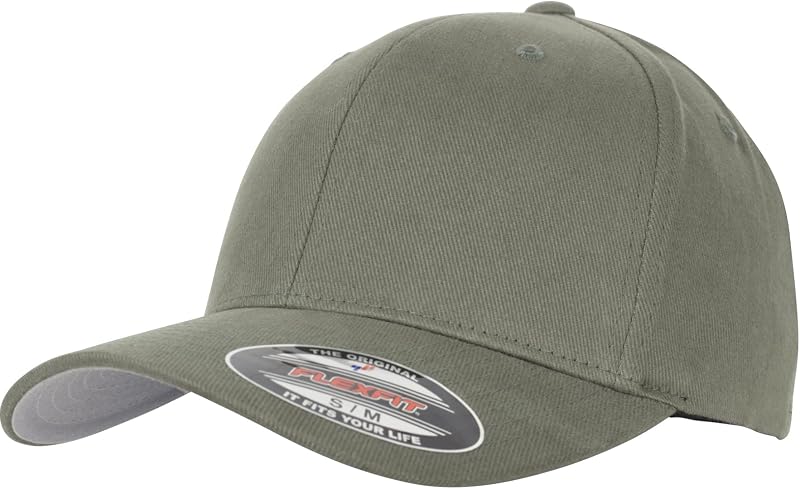 Gorra de Sarga cepillada Unisex, Verde Pino, S-M