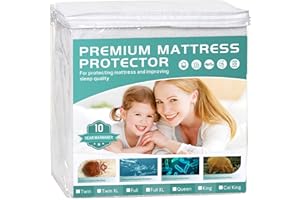 WINKAURA 39"x80" Twin XL Mattress Protector 9" Depth【Dorms Hotel Exclusive】 Box Spring Mattress Cover Waterproof Soft Noiseless Breathable Mattress Encasement