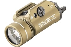 Streamlight 69266 TLR-1 HL 1000-Lumen 20000-Candela Rail-Mounted Tactical Weapon Light with Specific Compatibility Rail Locating Keys, Flat Dark Earth