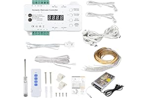 Step Light Controller Fulll Kit with Remote Control and Motion Sensor, With 16 Strips of 1 Meter LED Light Strips Multifuncti