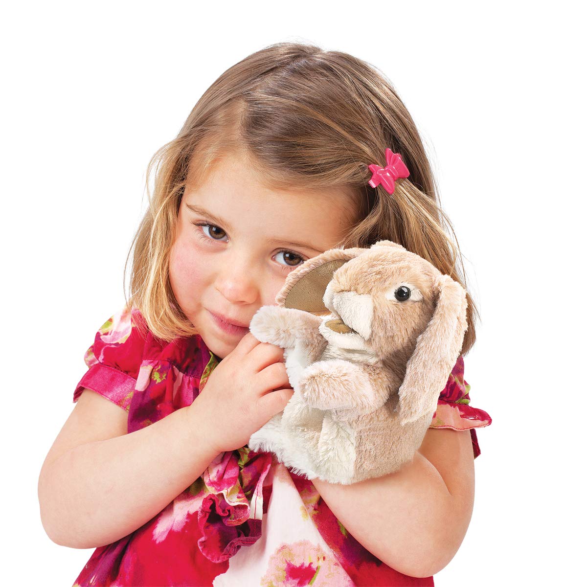 Folkmanis Little Lop Rabbit Hand Puppet White