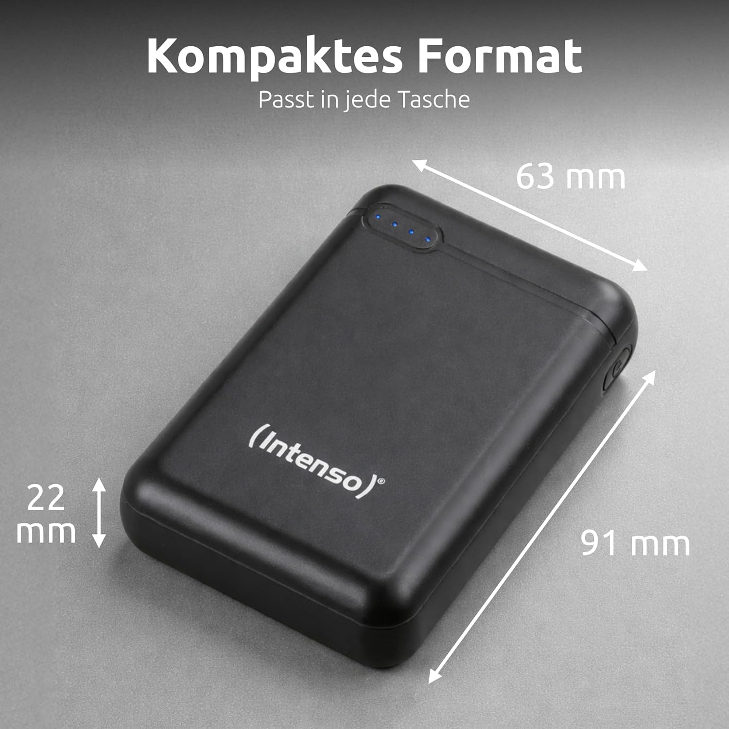 Intenso Powerbank XS10000 - 10000 mAh Externer Akku für iPhone & Samsung 6