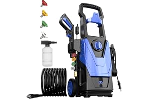 SEN-QII Electric Pressure Washer, 4800 PSI 3.2 GPM Power Washer with 4 Quick Connect Nozzles, Foam Cannon, Power washers Electric Powered for Cars, Fences, Driveways, Homes, Patios