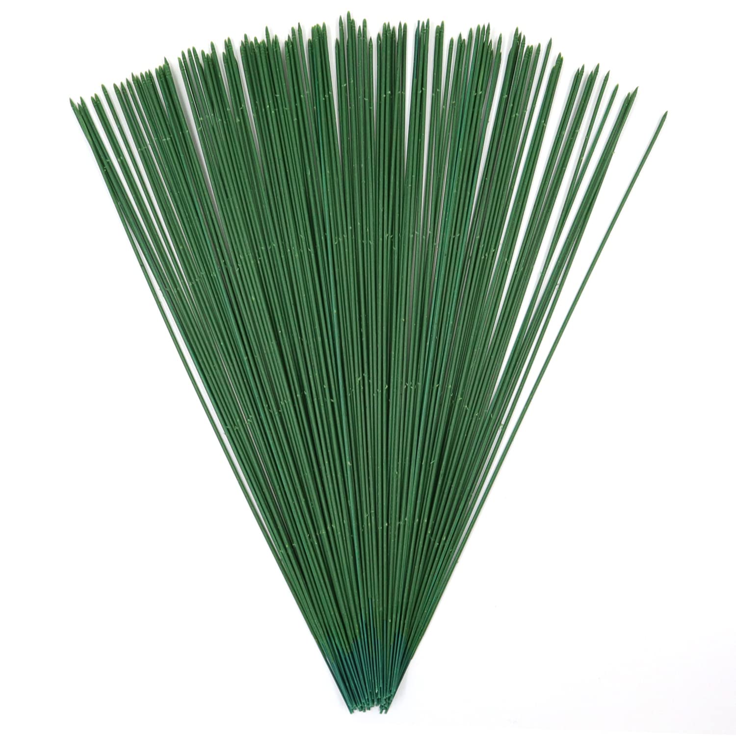 100pcs Dark Green 2mm Floral Wire, 36cm 22 Gauge, DIY Crafts Bouquet Stem Wrapping