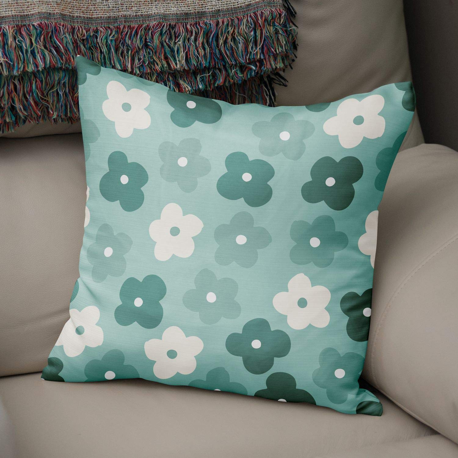 Bonamaison Decorative Cushion Cover Random Pattern, Throw Pillow Covers, Home Decorative Pillowcases for Livingroom, Sofa, Bedroom, Size:43X43 Cm - Designed and Manufactured in Turkey