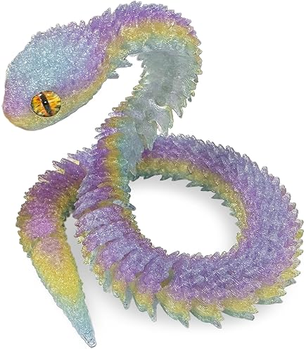 Œuf De Serpent Imprimé 3D Phosphorescent – 2 Pièces Serpent Blanc Articulé + Coquille D’Œuf – Jouet Réaliste Halloween Pâques Décoration