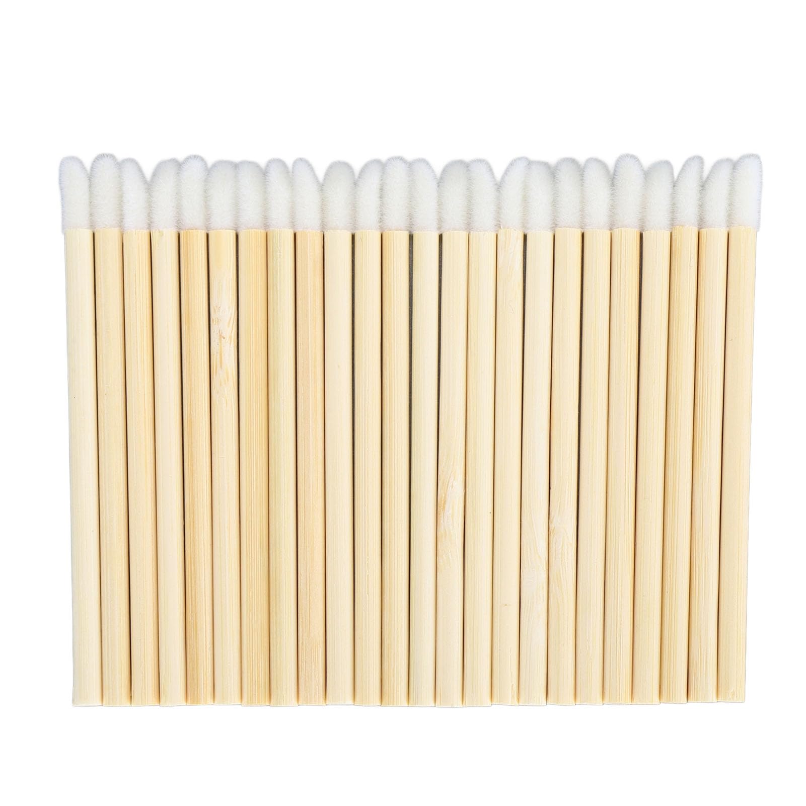 100pcs Bamboo Handle Lip Brushes - Disposable Lip Brush Applicators, Makeup Tool Kits