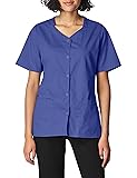 WonderWink Women's Wonderwork Short Sleeve Snap