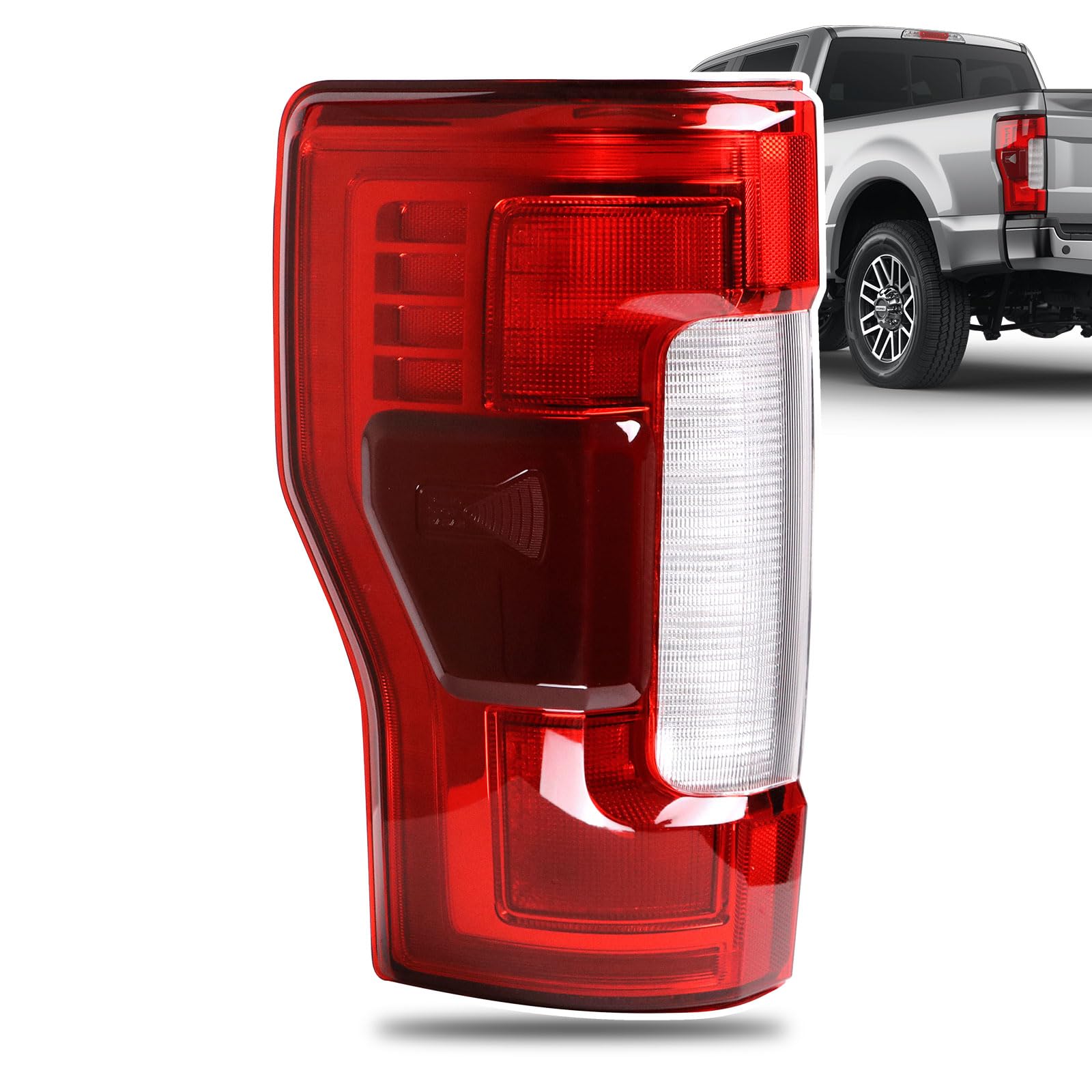 Photo 1 of ***(MAJOR DAMAGE/ SEE NOTES FOR DETAILS)***LED Tail Light With Blind Spot Compatible With 2017-2019 Ford F250 F350 F450 F550 Super Duty Rear Light Taillights Left and Driver Side Replace FO2800262 KC3Z13405B