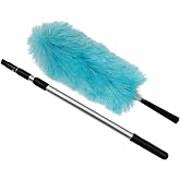 CleanAide Electrostatic Dusting Wand with 3-Section Extendable Pole, Reaches Up to 72 Inches, Lightweight &amp; Non-Scratch for Home &amp; Office Cleaning