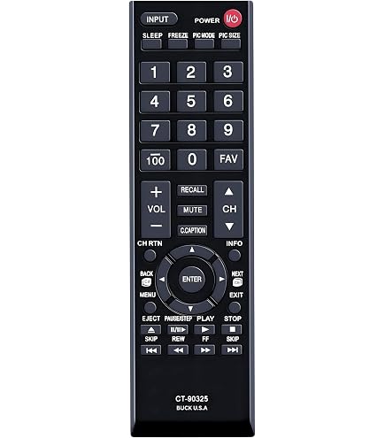 Telecomando Sostitutivo CT-8037 Per TV Toshiba: Compatibile Con 40L3400, 40L3400U, 50L3400, Nero