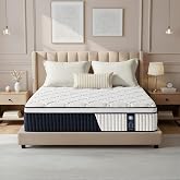 ZOSEMUC Queen Mattress, 14 Inch Ultra Comfort Hybrid Mattresses Queen Size, Foam with Independent Pocket Springs Mattress in a Box Pressure Relief &amp; Supportive, Medium Firm