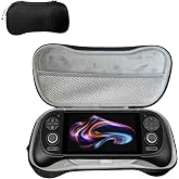 YAJOJO Carrying Case for Retroid Pocket 6 &ndash; Hard Shell Travel Bag Fits Console with Grip Attached(Case Only), Large Storage for Charger &amp; Accessories, Shockproof &amp; Water-Resistant, Black