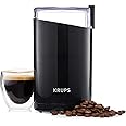 Krups One-Touch Stainless Steel Coffee and Spice Grinder 12 Cup Easy to Use, One Touch Operation 200 Watts Coffee, Spices, Dr
