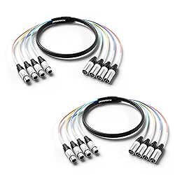 PRORECK 10ft Snake Cable, 4-Channel Shielded Audio