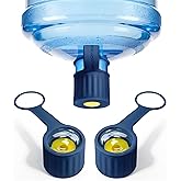 3-Packs Silicone 5 Gallon Water Jug Cap, 2/3/4/5Gal Reusable Bottle Lids, Leak-Proof Replacement Caps for 55mm & 60mm Bottle Standard/Screw/Crown Tops, Dishwasher Safe & BPA-Free (Dark Blue, 3 PACKS)